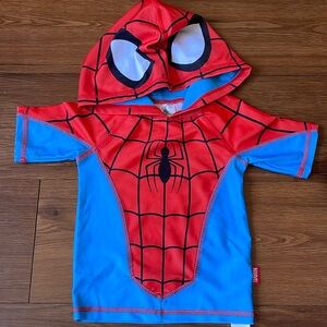 Disney store pool shirt, spider man size 2t